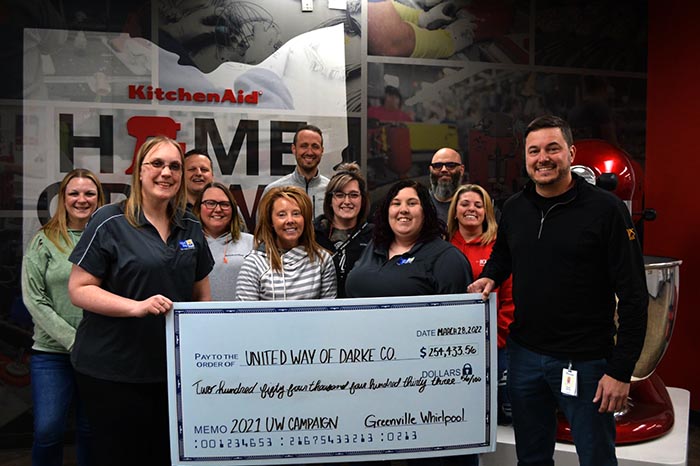 Whirlpool gives over $250,000 to United Way