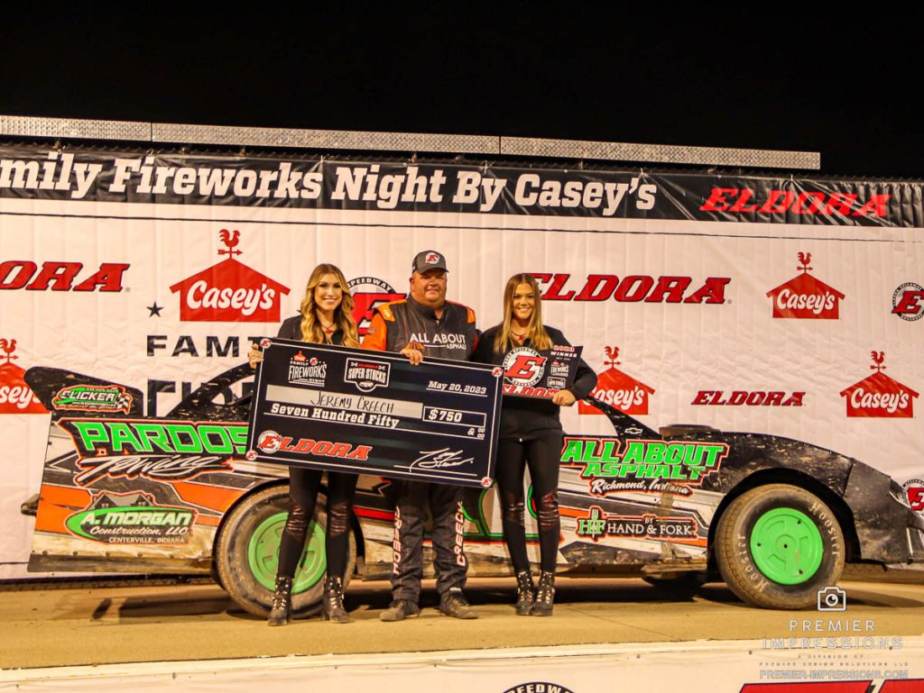 Jeremy Creech, winner of the Super Stocks