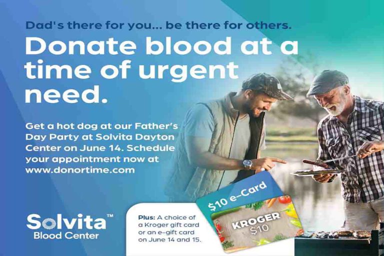 Solvita Father’s Day Blood Drive is June 14-15