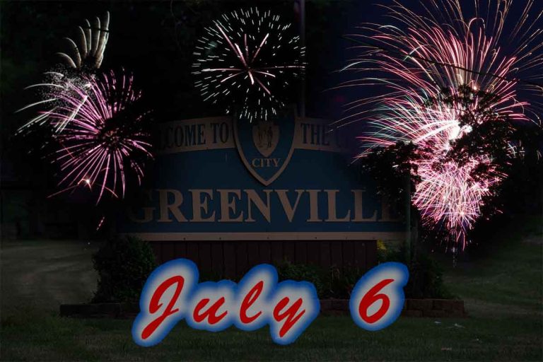 Greenville Fireworks display will be held on July 6