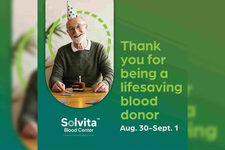 Solvita Anniversary comes during Emergency Blood Shortage