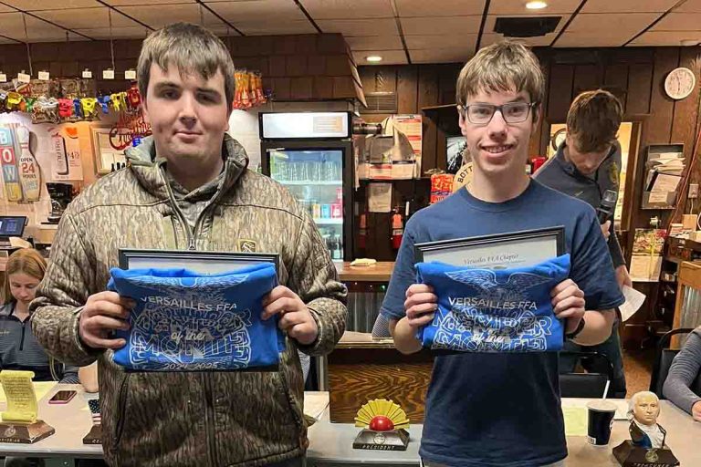 Versailles FFA names two FFA members of the month for December