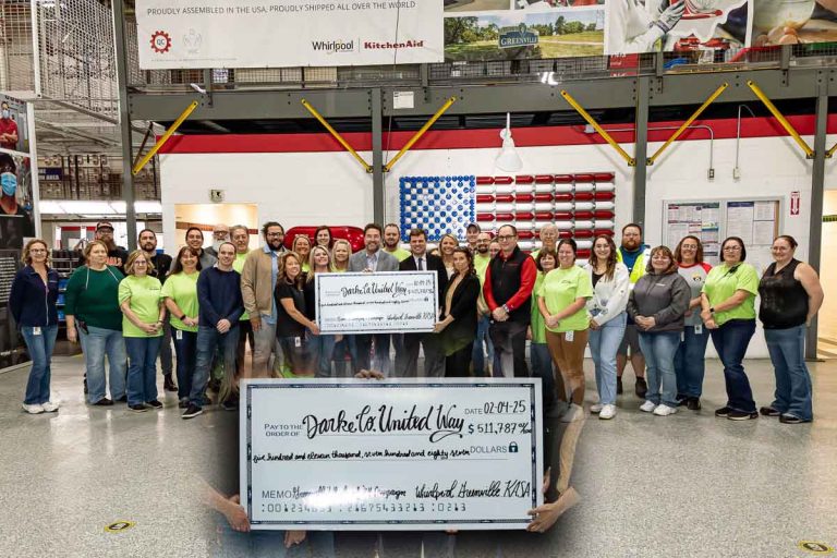 Whirlpool Greenville Operations Donates Record-Breaking $511,000 to Darke County United Way